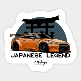 Nissan GTR orange Sticker